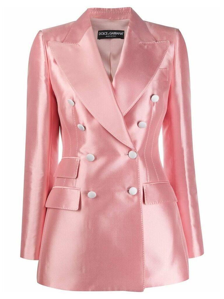 Dolce & Gabbana double-breasted shantung blazer - PINK