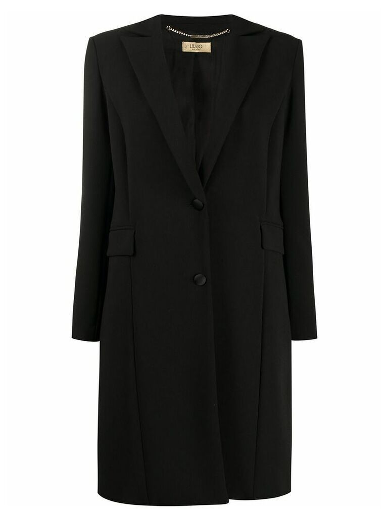 LIU JO single-breasted fitted coat - Black