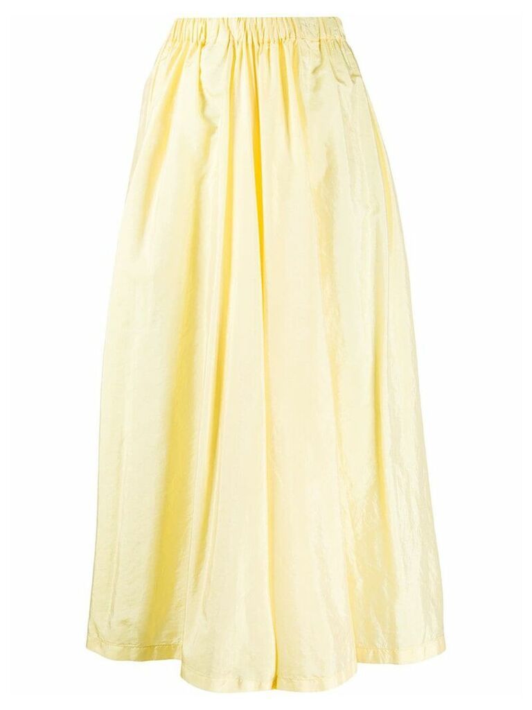 Jil Sander elasticated waist midi skirt - Yellow