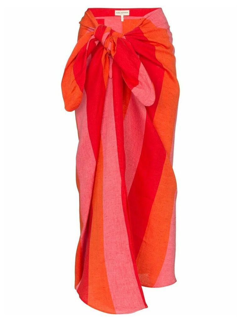 Mara Hoffman Izzi striped wrap skirt - Red