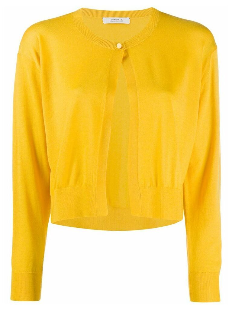 Dorothee Schumacher cropped knit cardigan - Yellow