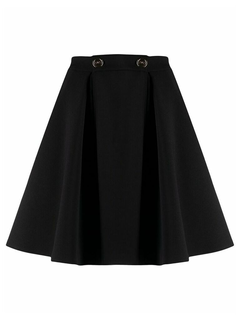 Elisabetta Franchi A-line pleated skirt - Black