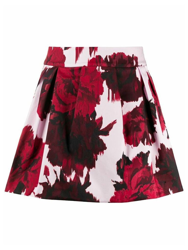 Alexandre Vauthier floral print skirt - Red