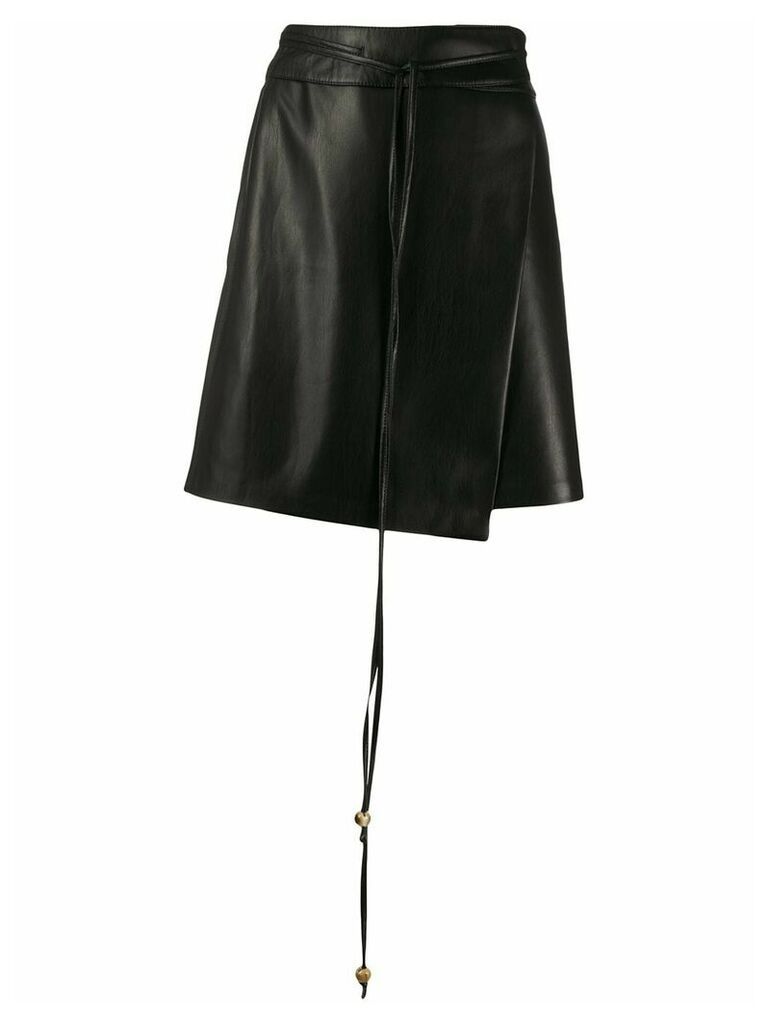Nanushka faux leather wrap skirt - Black