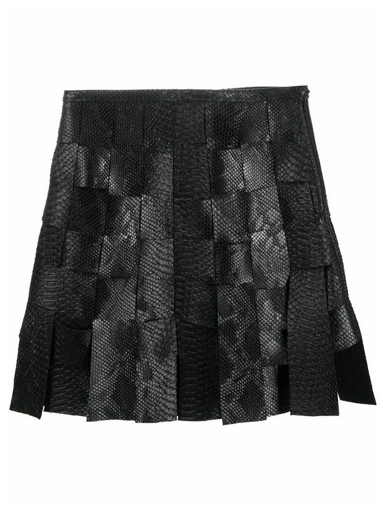 Maisie Wilen snakeskin effect skirt - Black