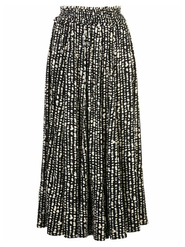 Proenza Schouler White Label abstract print pleated skirt - Black