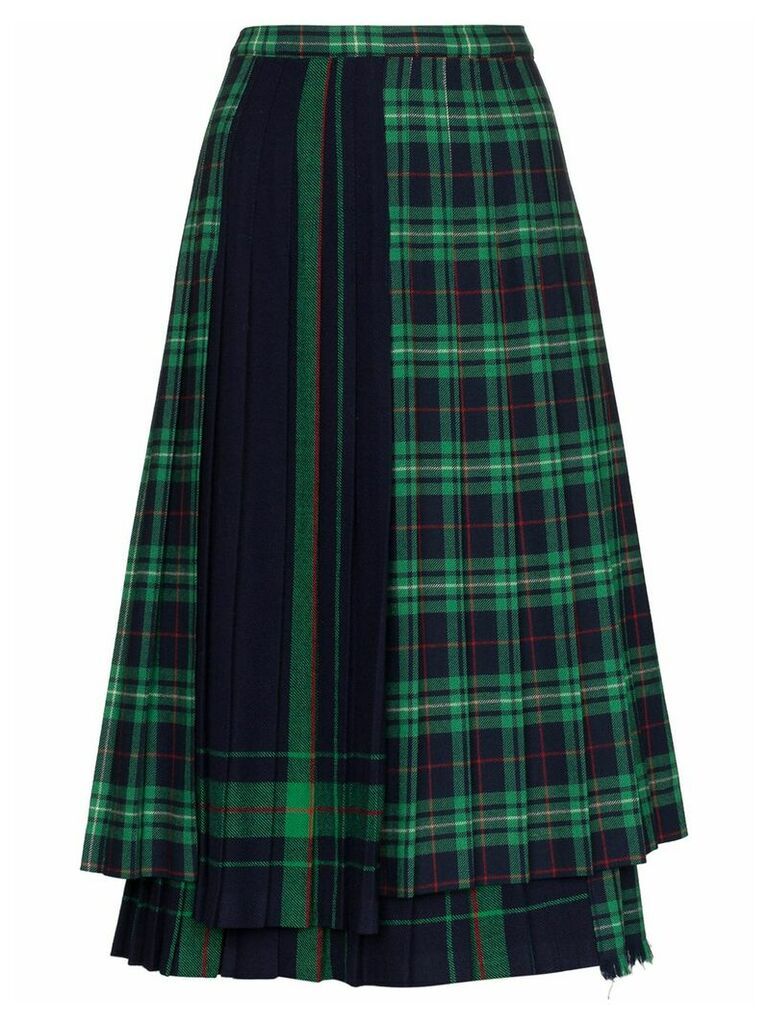 Rentrayage Pleats Please pleated wool skirt - Green