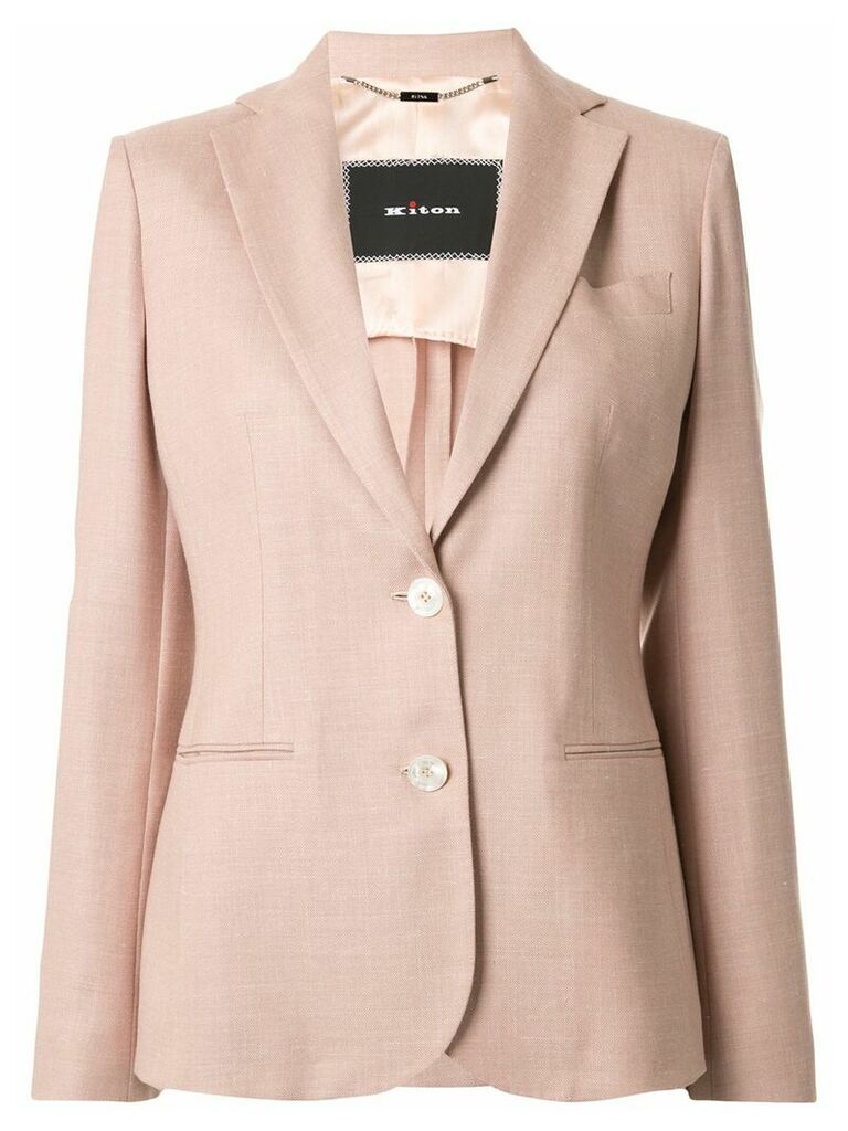Kiton single-breasted fitted blazer - PINK