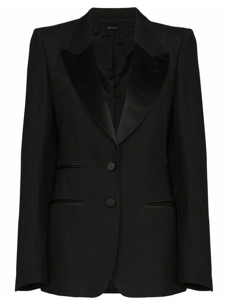 Tom Ford single-breasted tuxedo blazer - Black