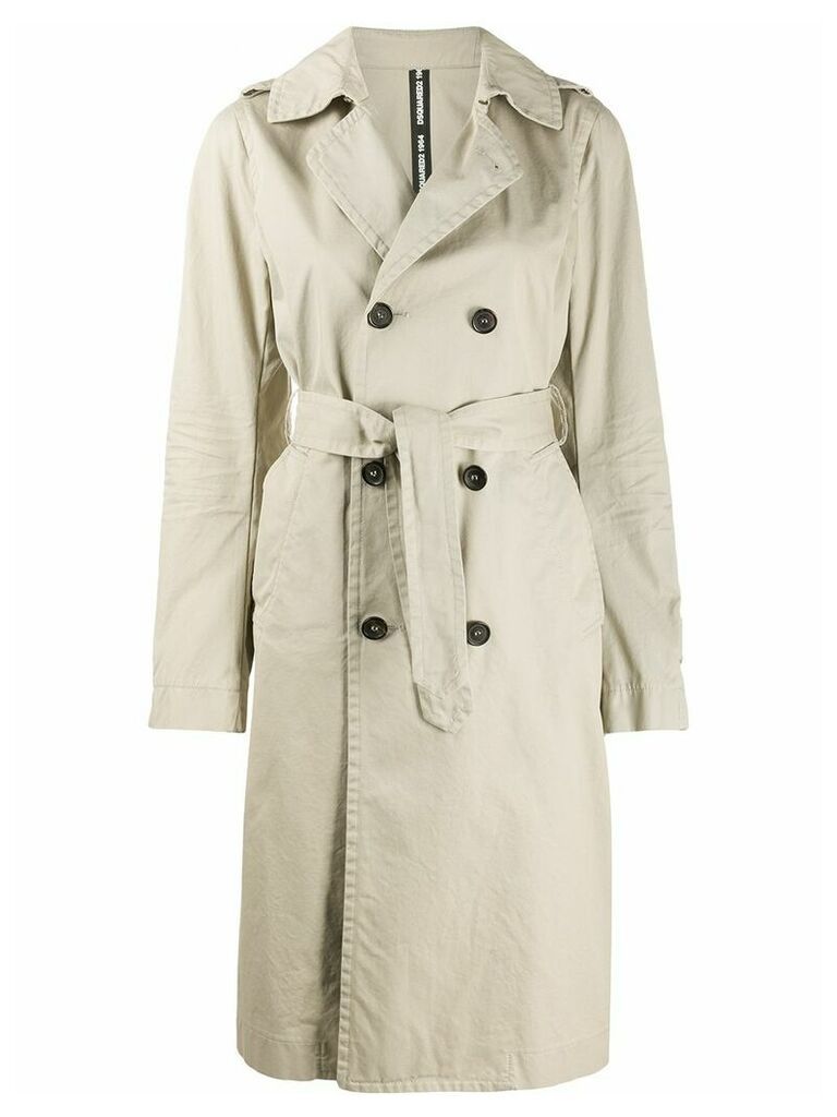 Dsquared2 belted trench coat - Neutrals