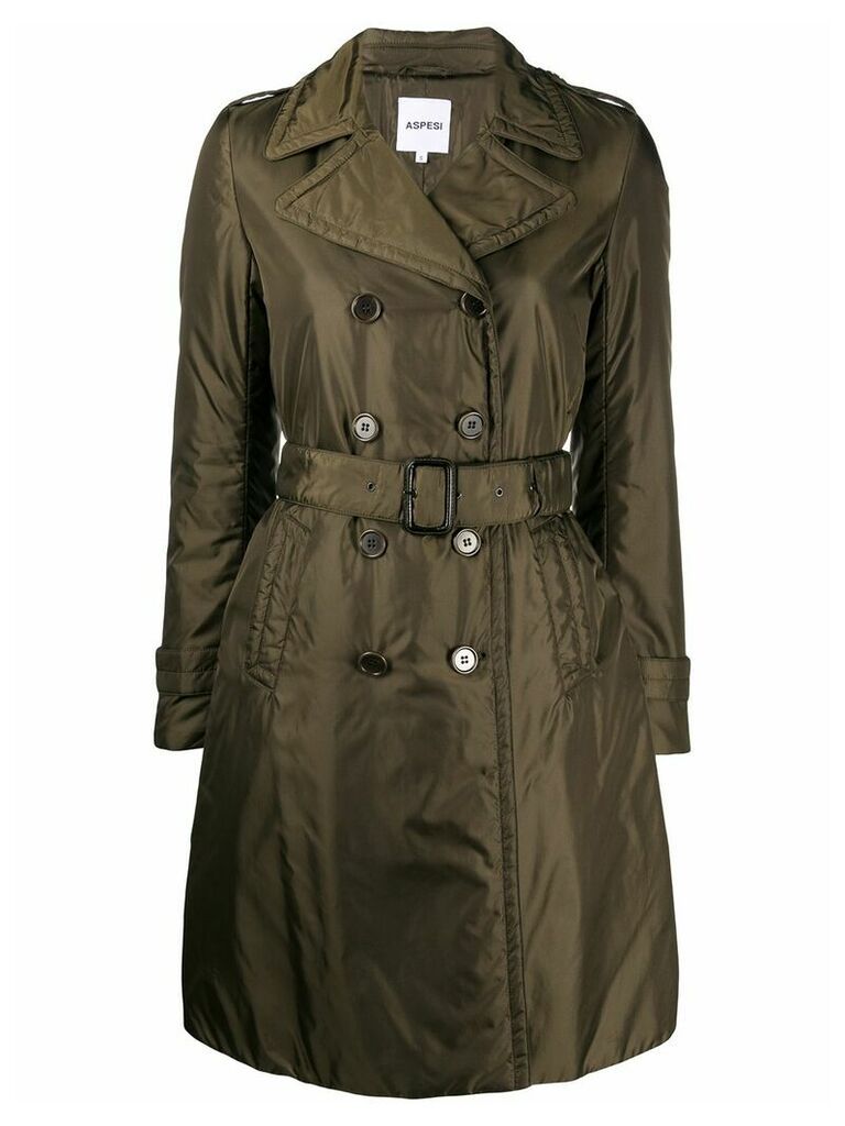 Aspesi belted trench coat - Green