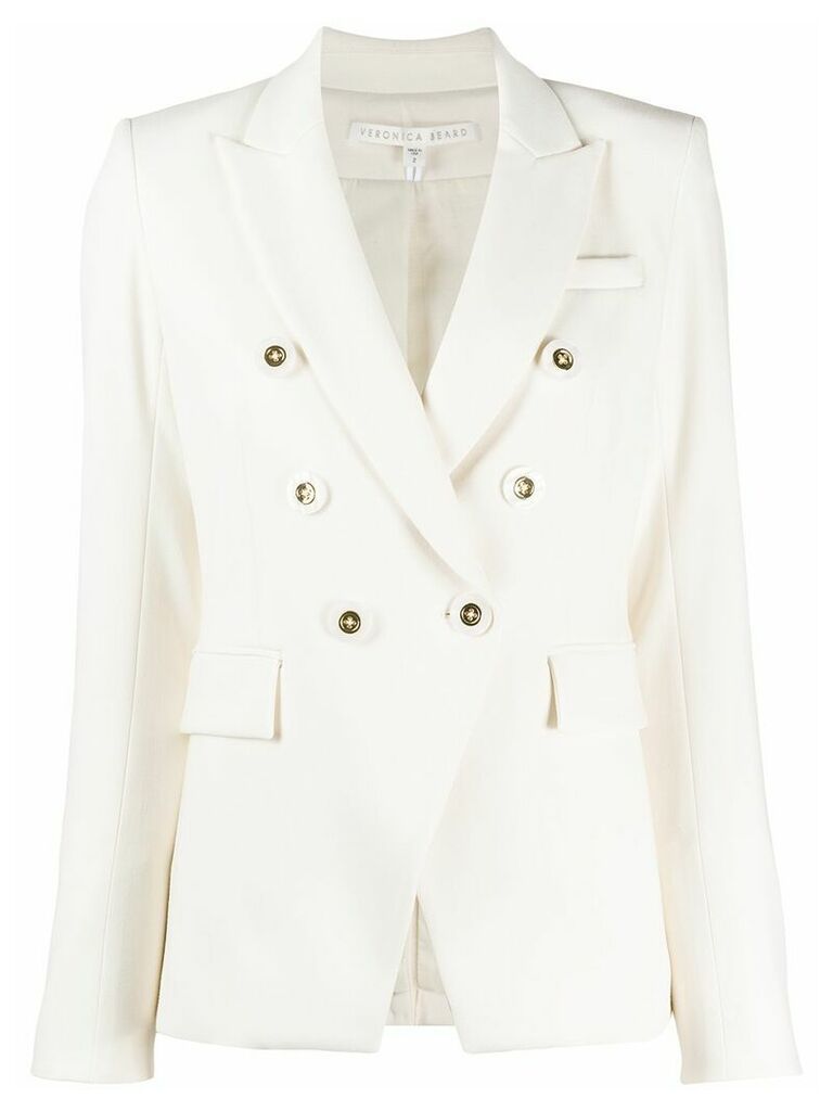 Veronica Beard fitted double buttoned blazer - White