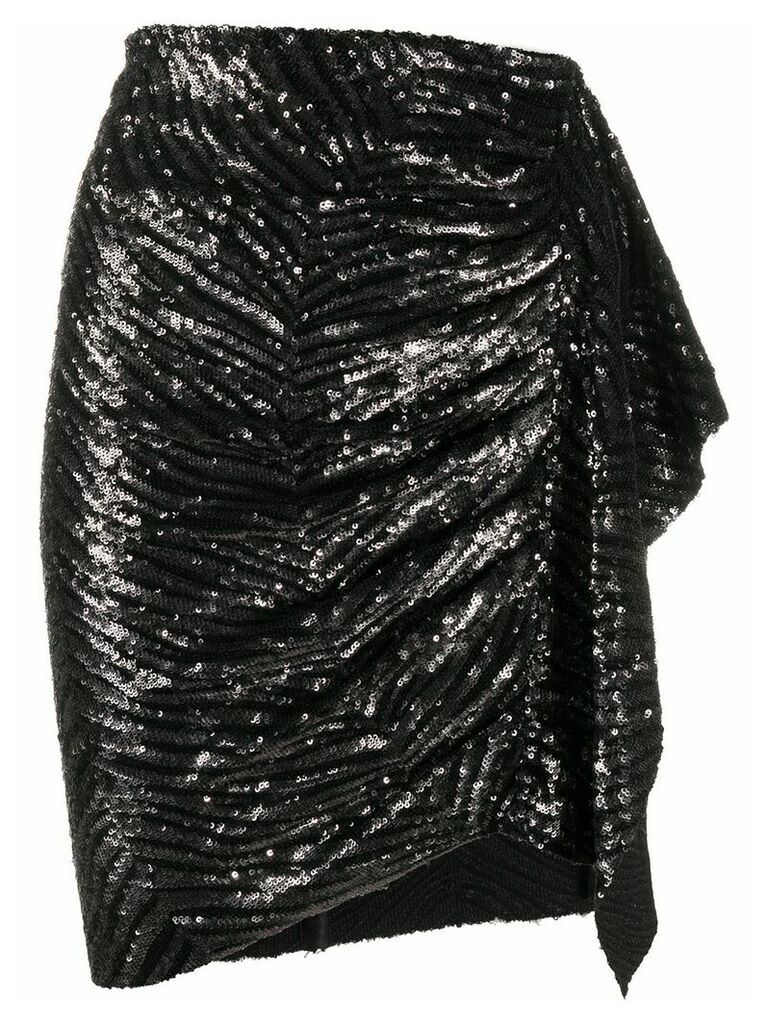 IRO sequin draped skirt - Black