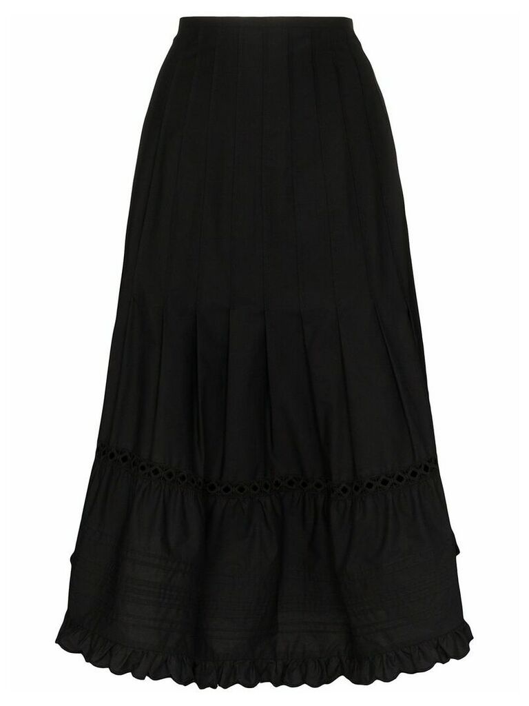 See by Chloé pleated midi skirt - Black