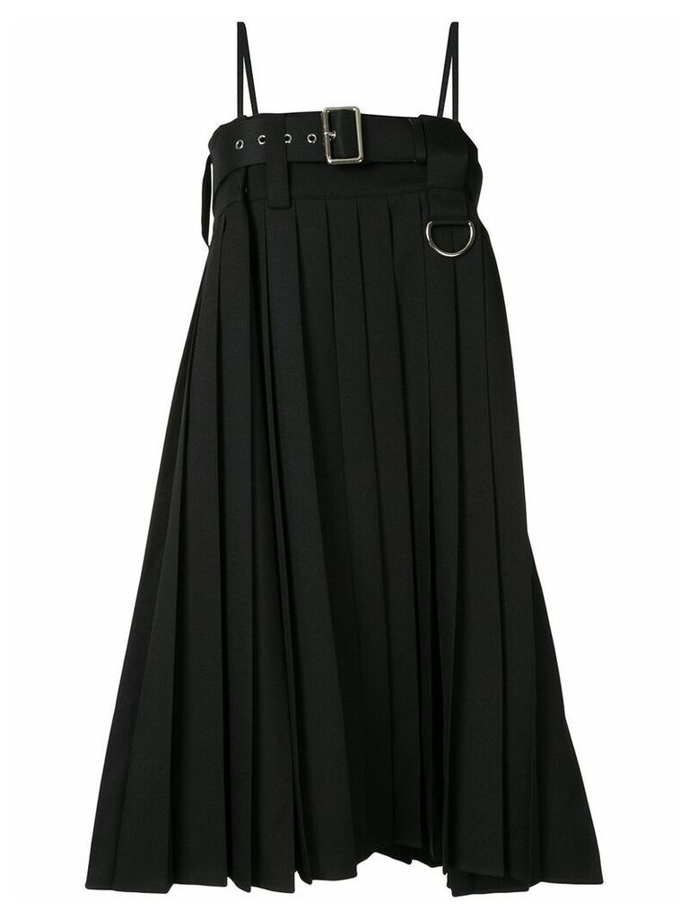 We11done pleated adjustable dress - Black