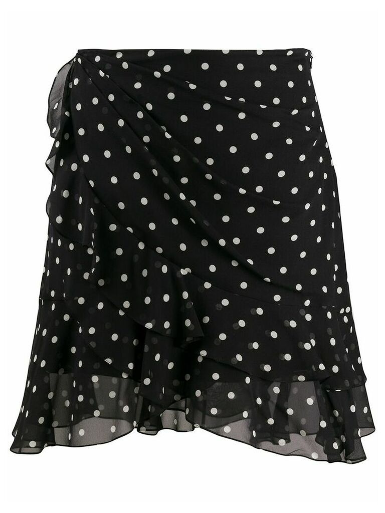 Balmain polka dot draped skirt - Black