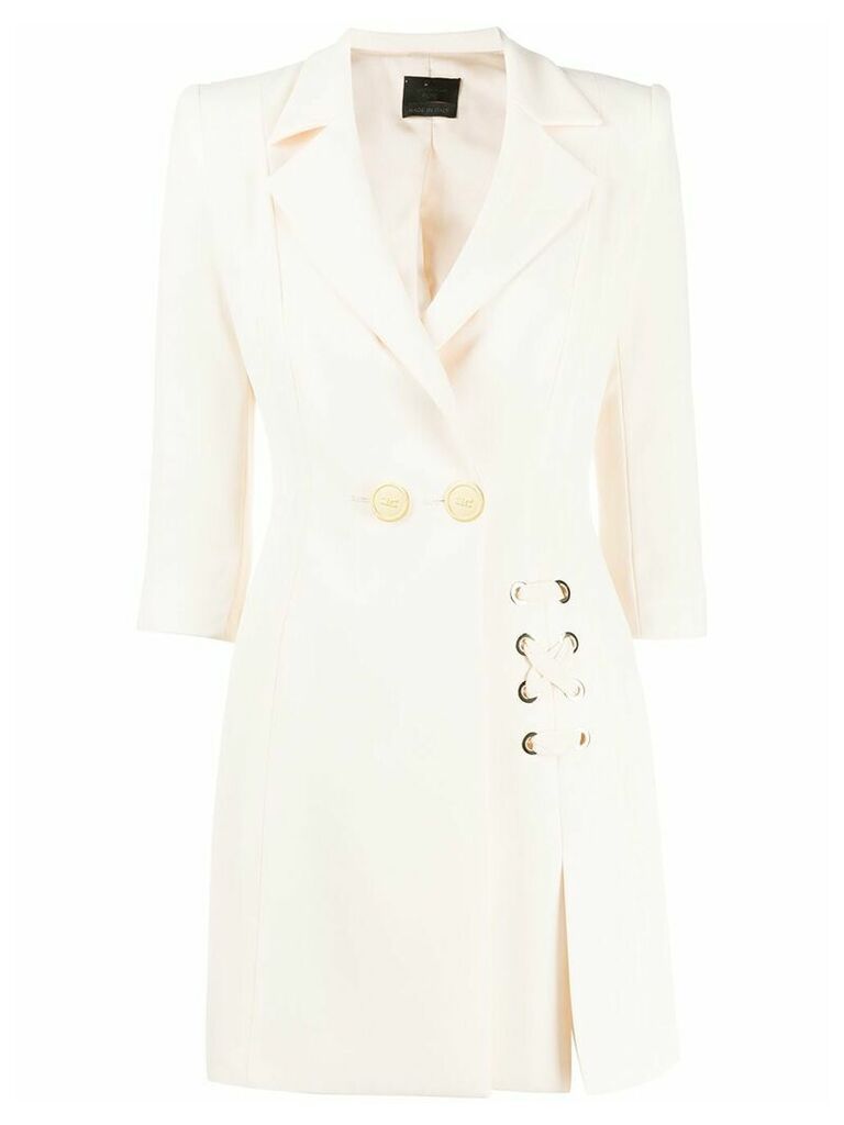 Elisabetta Franchi fitted double-breasted coat - NEUTRALS
