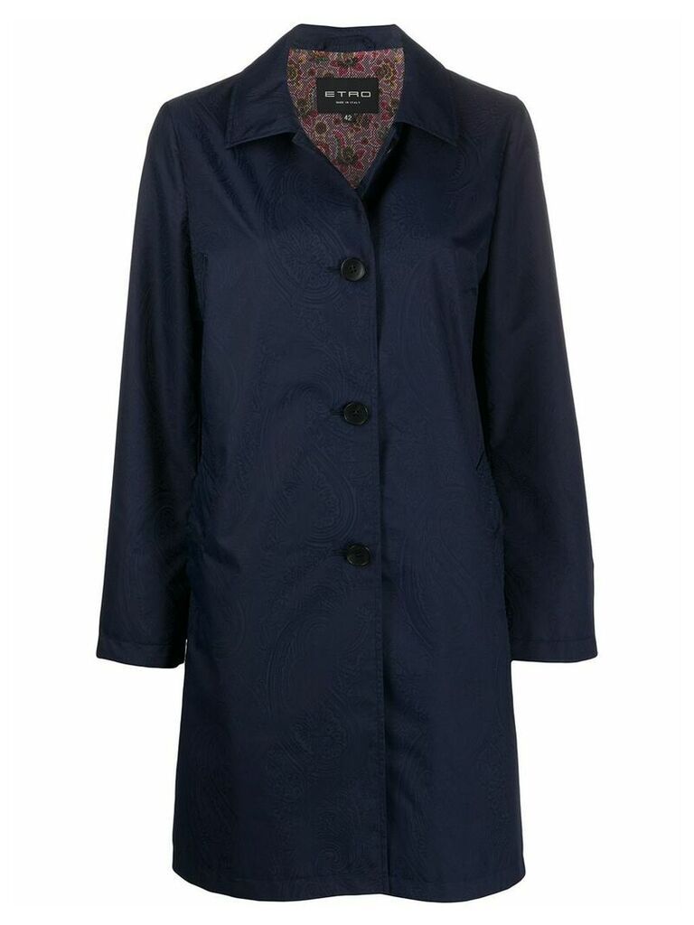 Etro paisley print coat - Blue