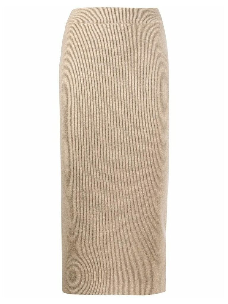 ANINE BING ribbed knit pencil skirt - Neutrals