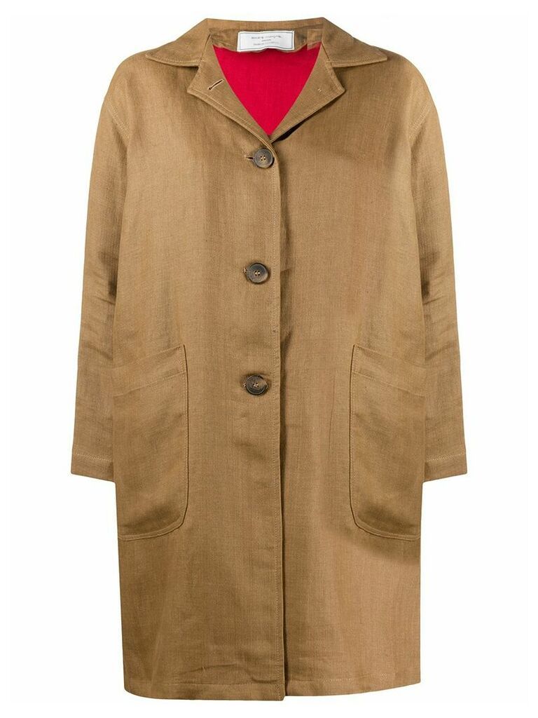 Société Anonyme button down patch pocket coat - Brown