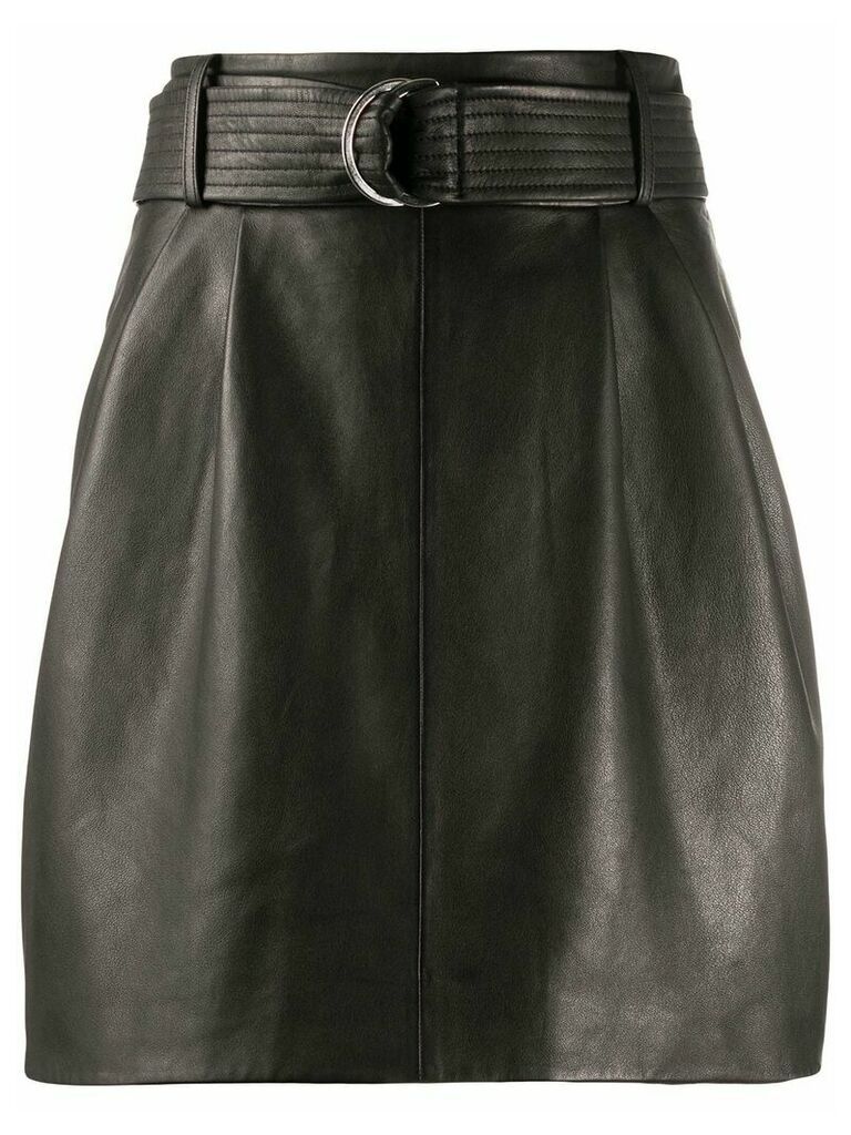 P.A.R.O.S.H. leather straight skirt - Black