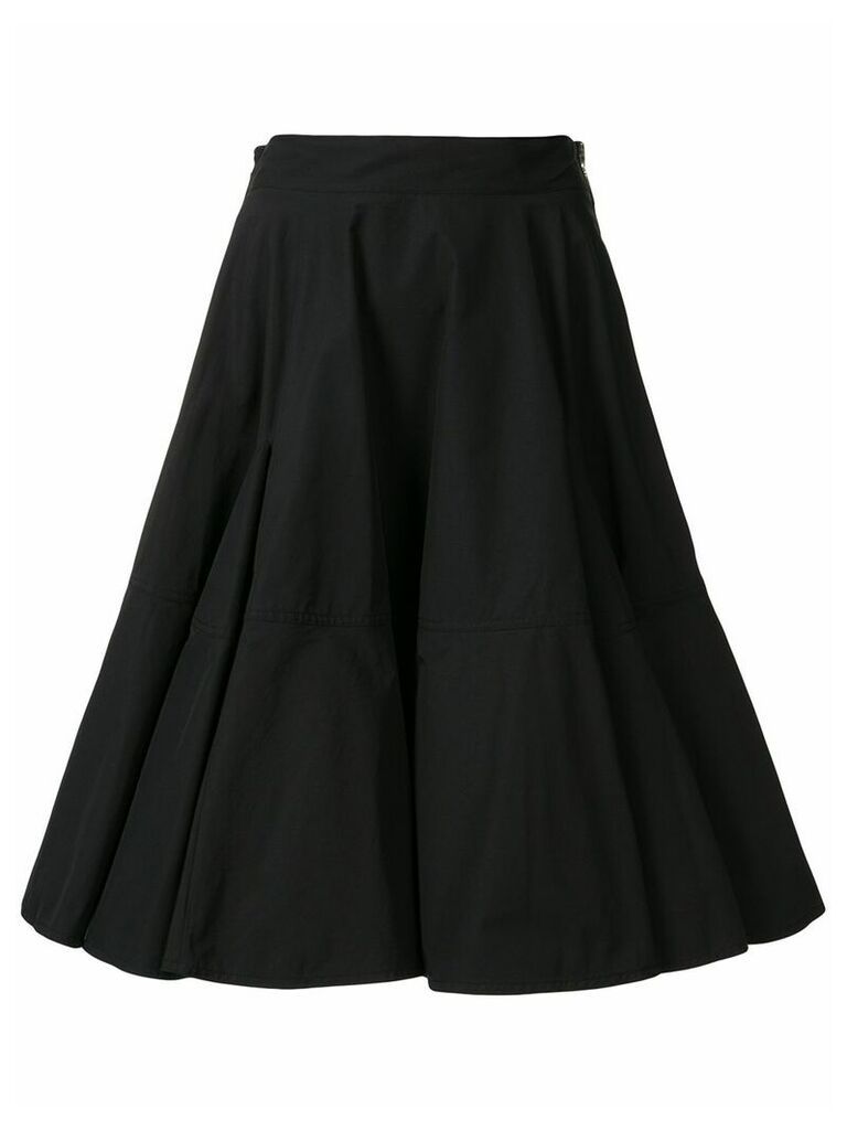 We11done tiered flared midi skirt - Black