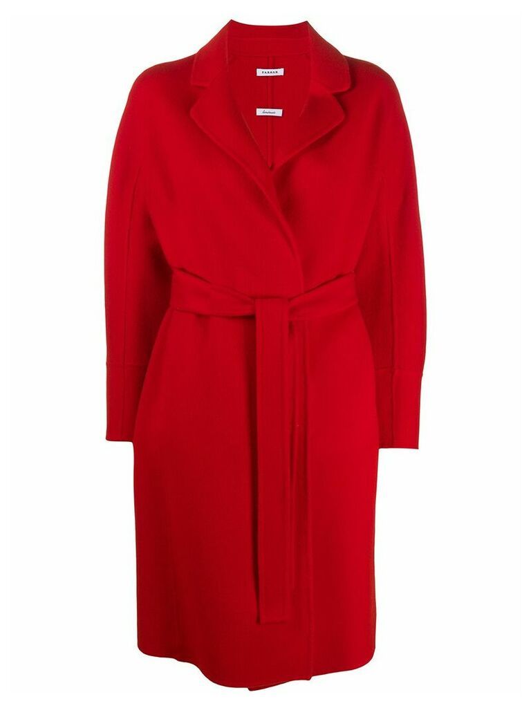 P.A.R.O.S.H. belted mid-lenght coat - Red