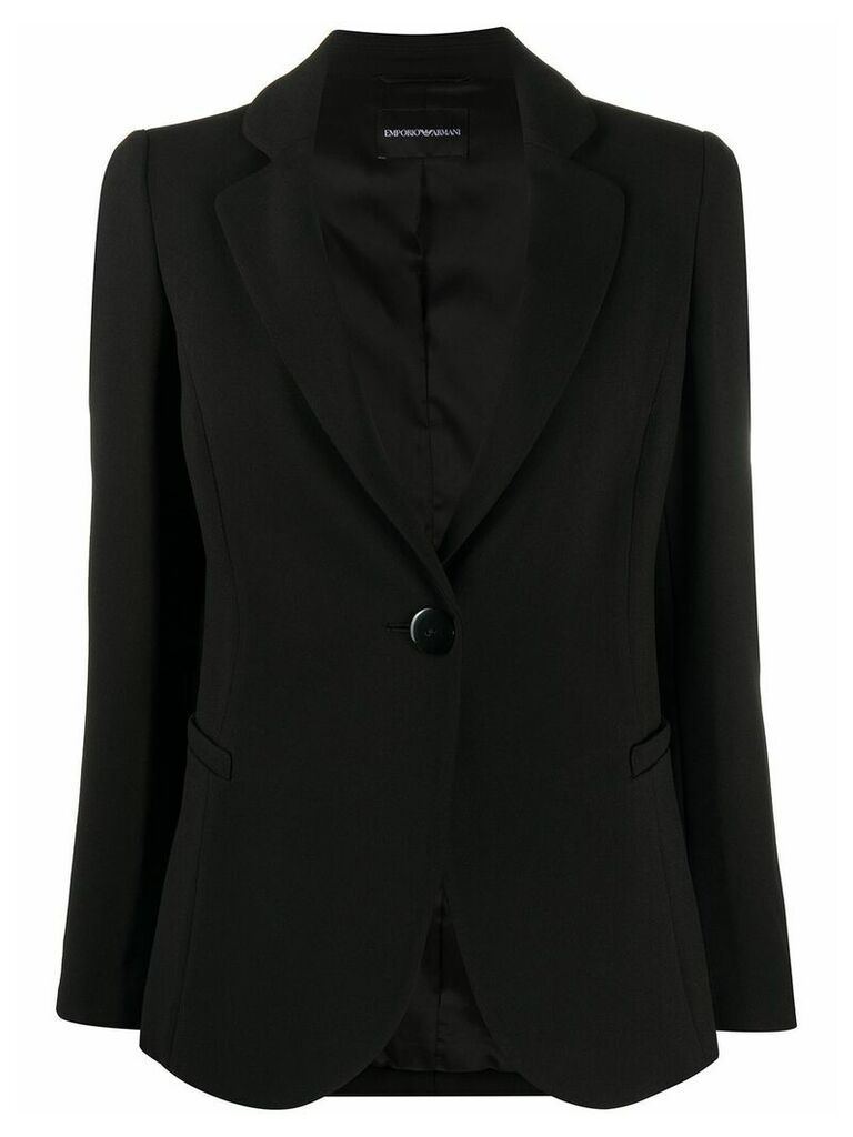 Emporio Armani one-button blazer - Black