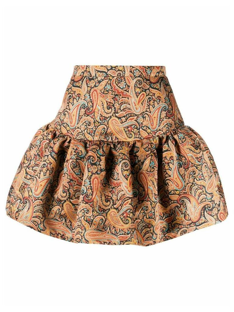 Christopher Kane structured paisley skirt - NEUTRALS