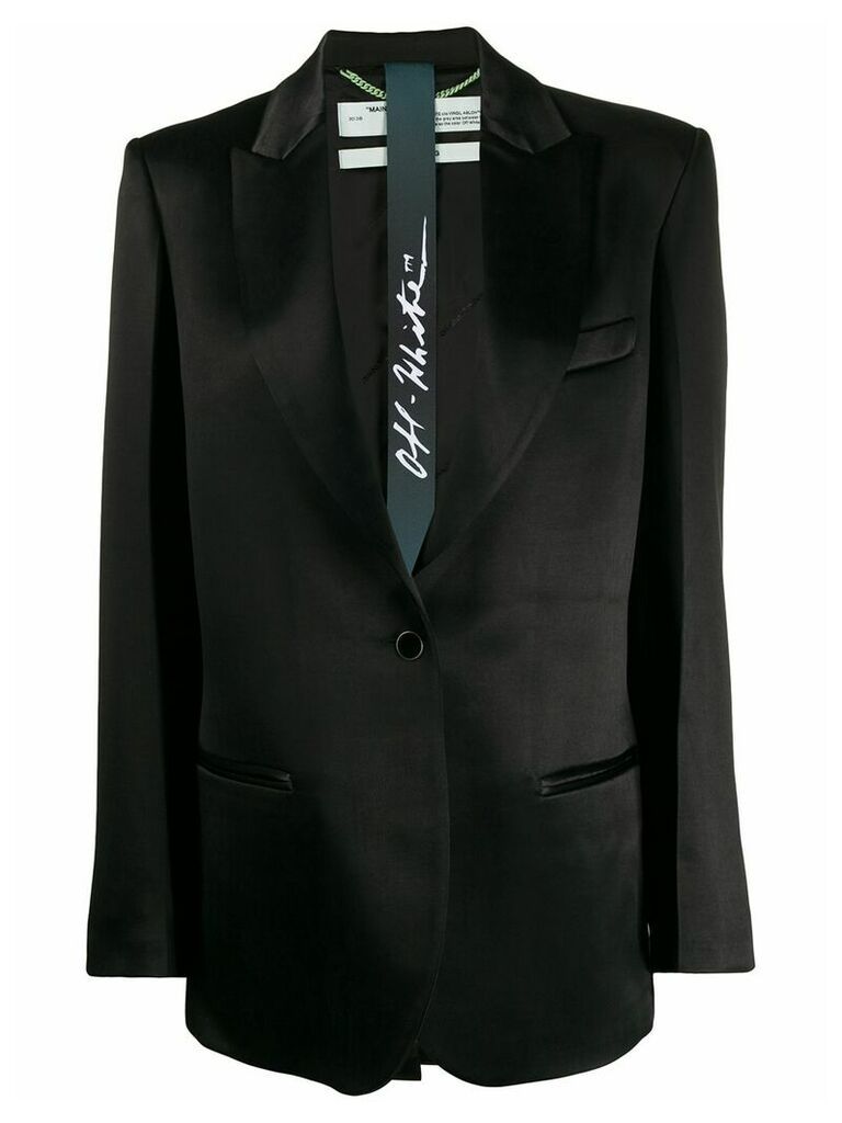 Off-White oversized satin-finished blazer - Black