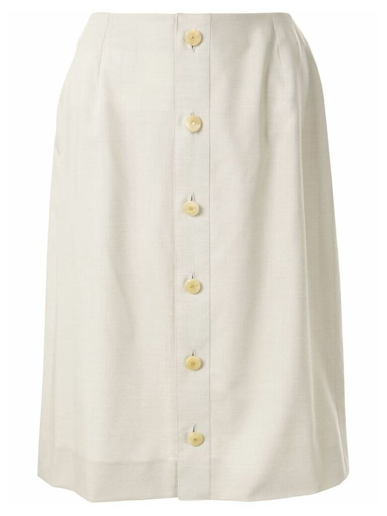 Chanel Pre-Owned 1999 knee-length straight-fit skirt - NEUTRALS