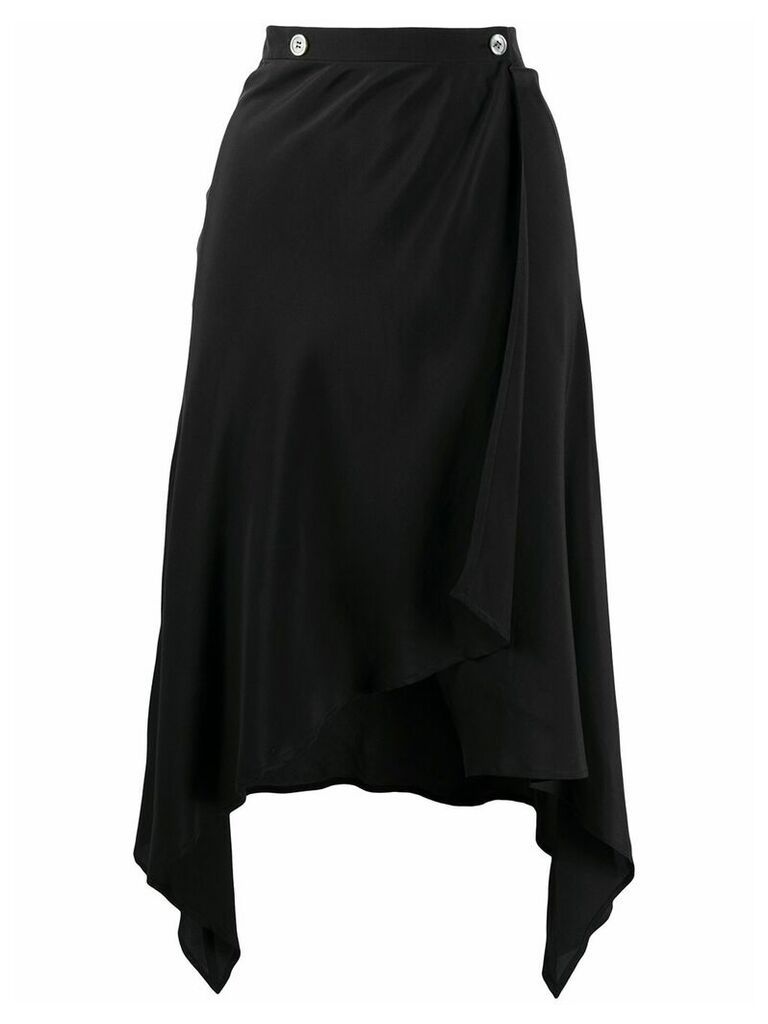 Romeo Gigli Pre-Owned 1990s handkerchief knee-length skirt - Black
