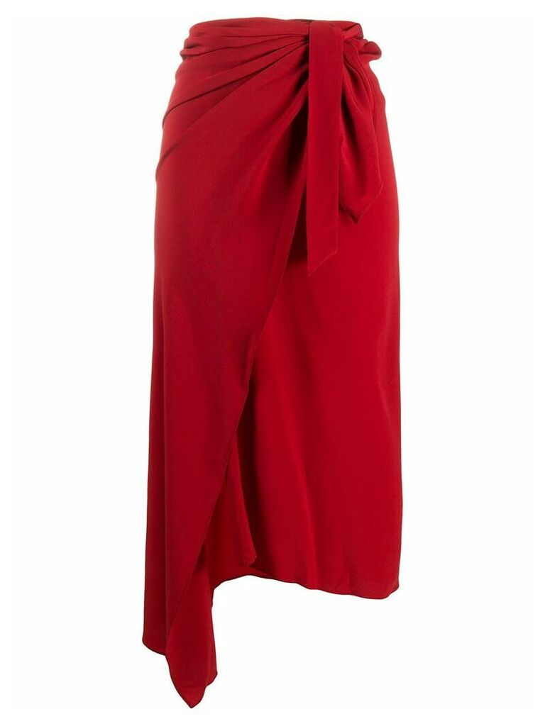 Romeo Gigli Pre-Owned 1990s midi wrap skirt - Red
