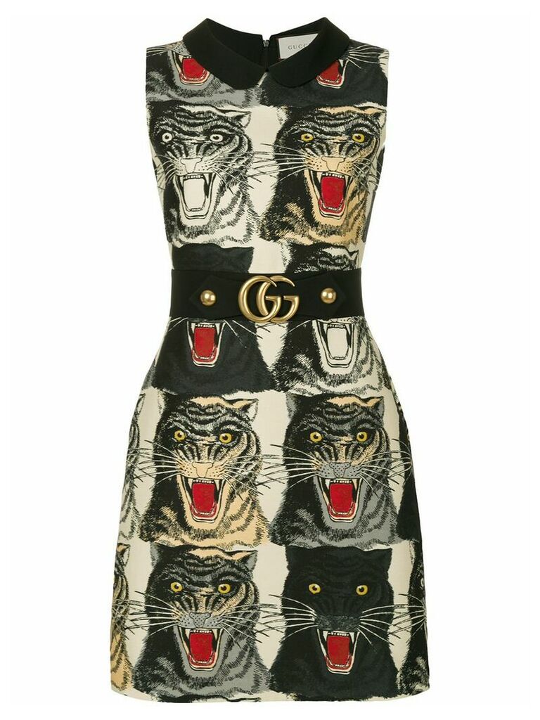 Gucci tiger print dress - Black