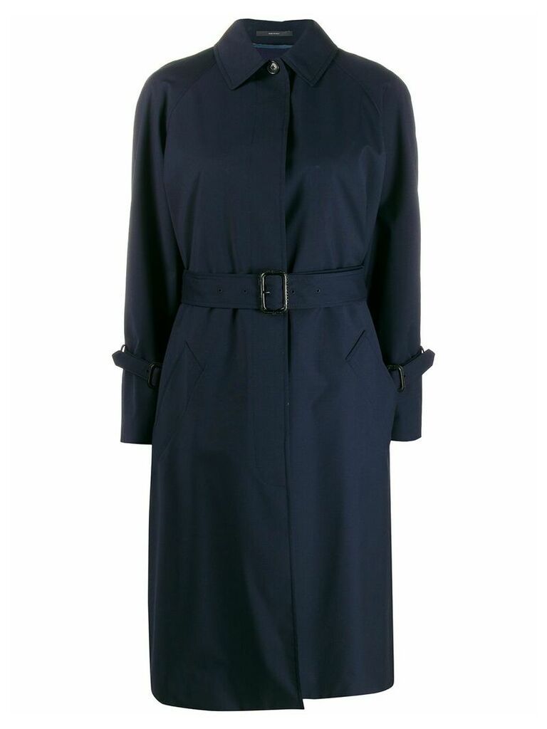 Paul Smith belted midi trench coat - Blue