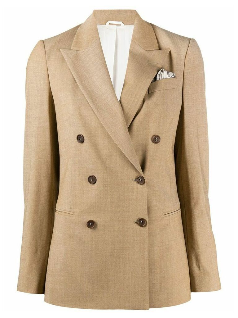 Brunello Cucinelli tailored double-breasted blazer - Neutrals