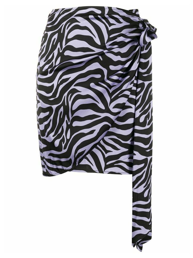 Andamane zebra wrap skirt - Black