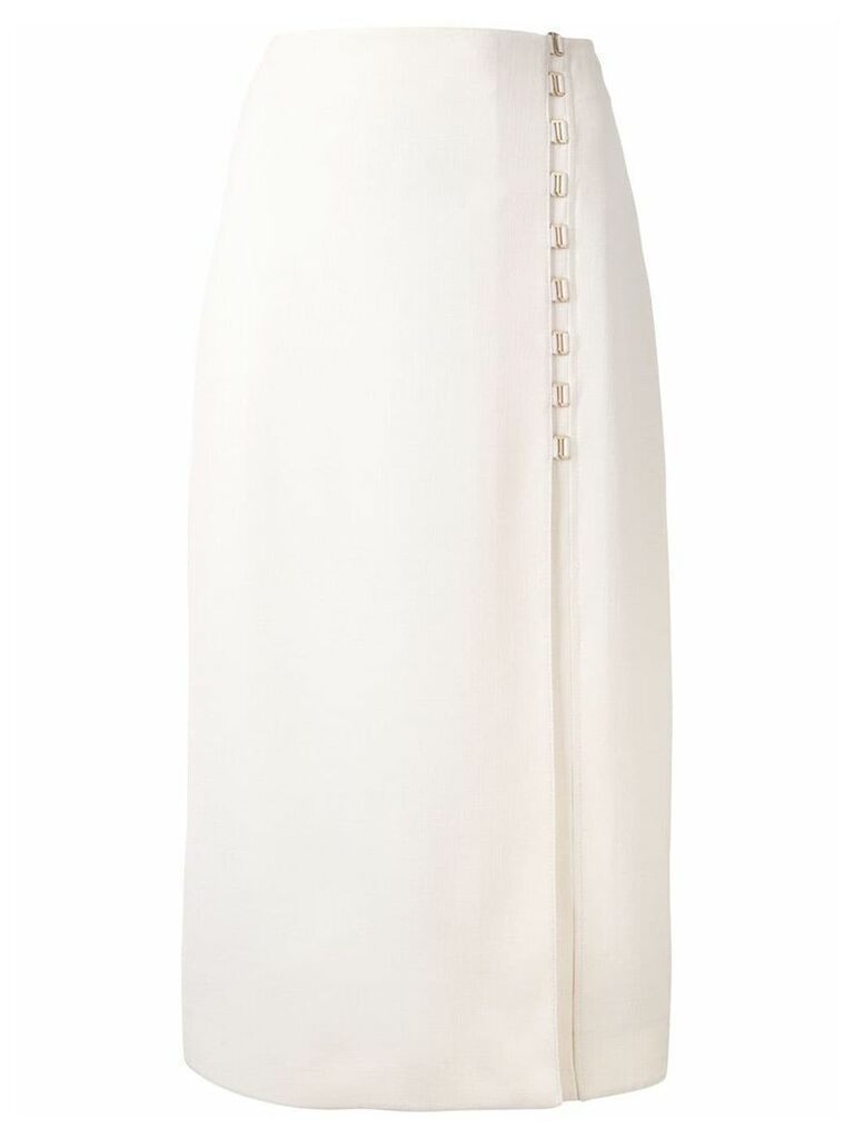 Dion Lee wrap-front straight skirt - White