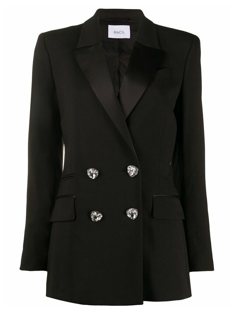 Racil double-breasted fitted blazer - Black