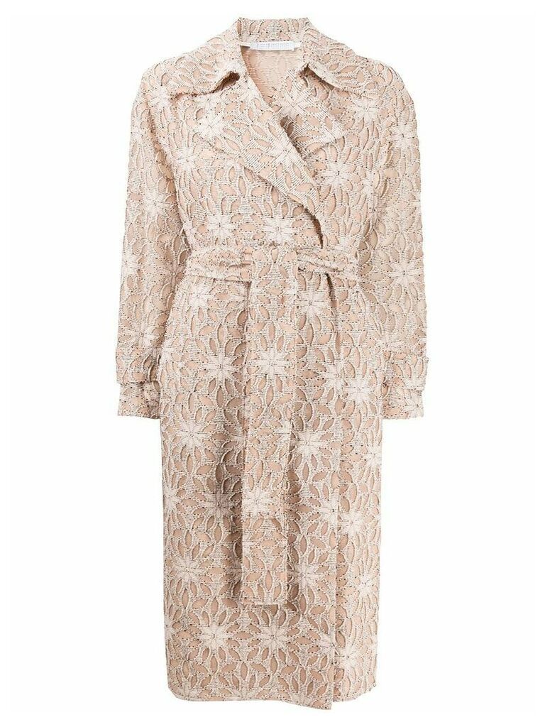 Harris Wharf London embroidered oversized coat - PINK
