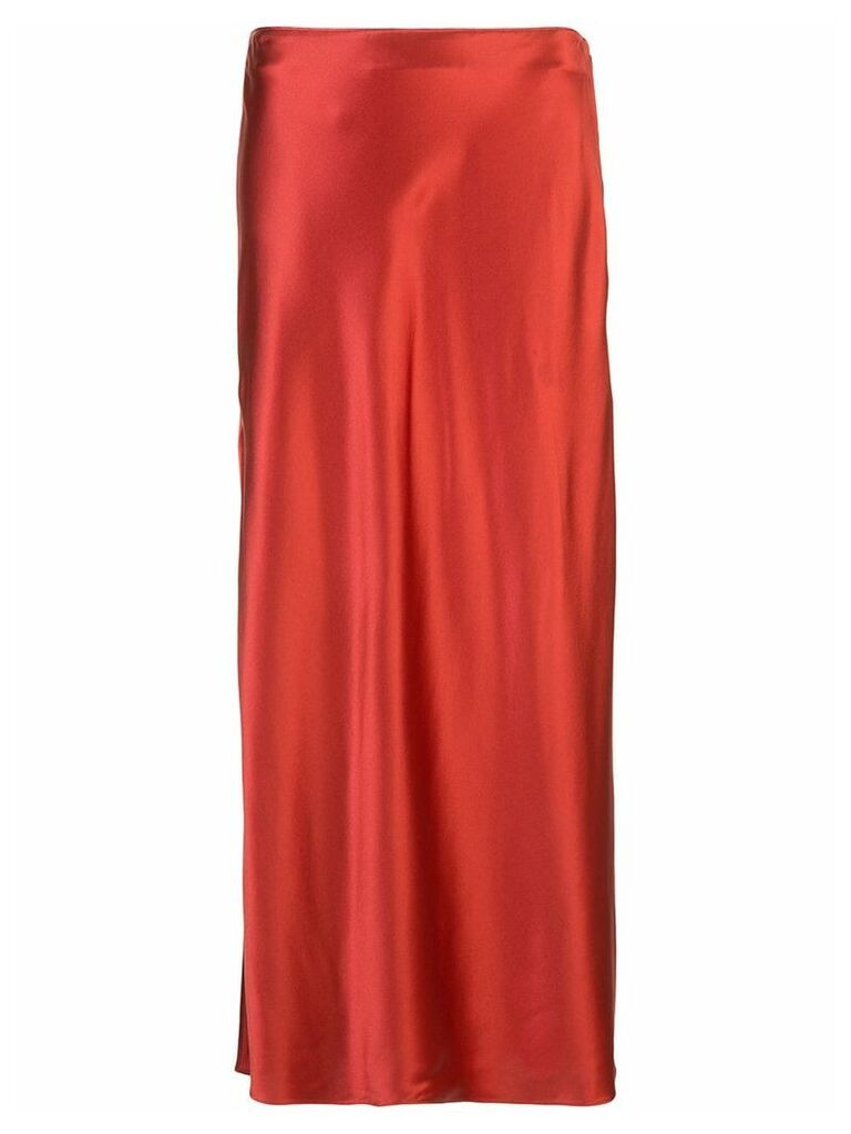 Fleur Du Mal mid-length slip skirt - Red