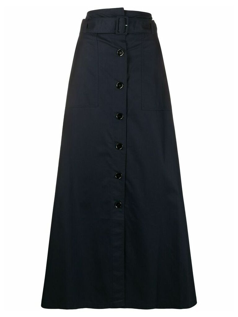 MM6 Maison Margiela belted full skirt - Blue