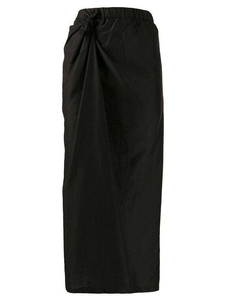 Christian Wijnants knot detail midi skirt - Black
