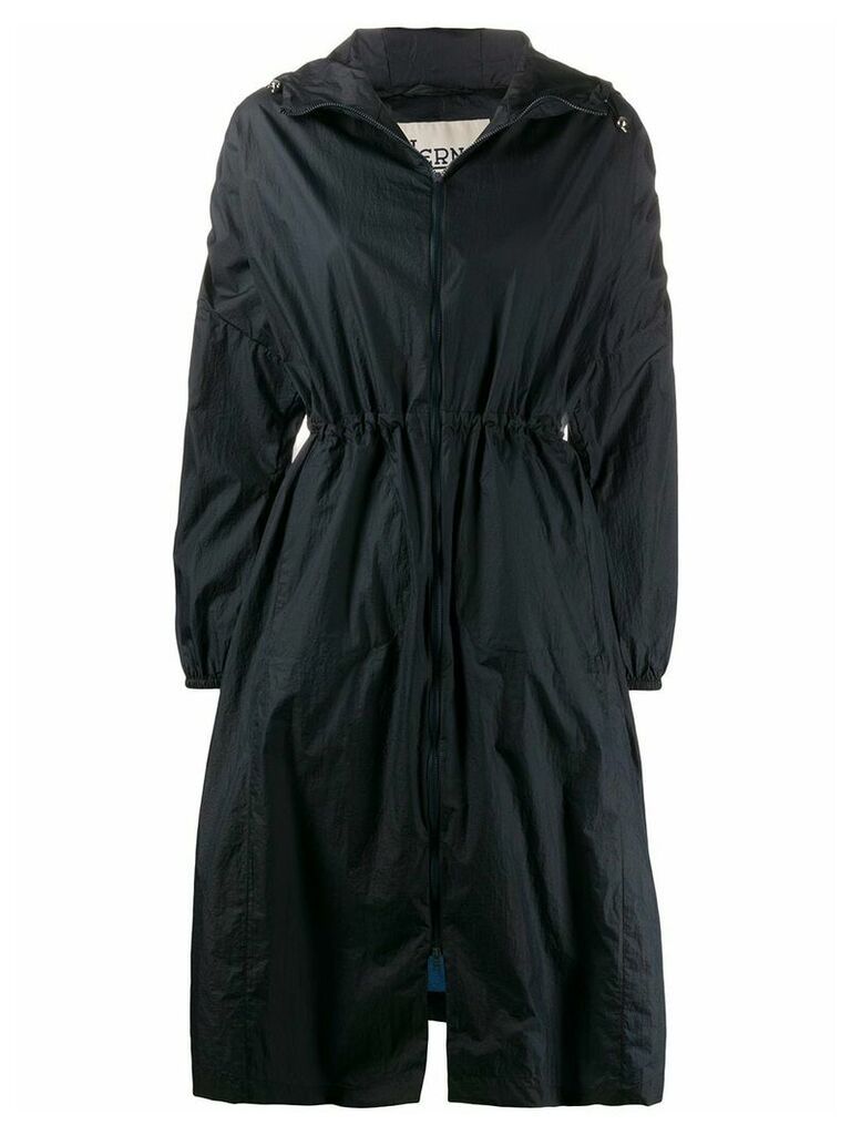 Herno hooded A-line rain coat - Blue
