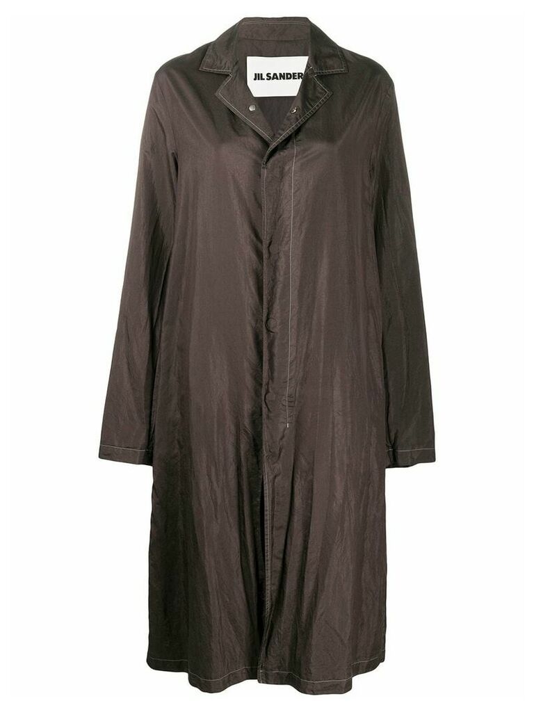 Jil Sander oversized midi coat - Grey