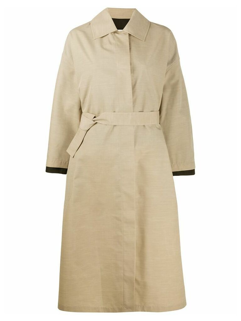 Jil Sander oversized layered belted trench - Neutrals
