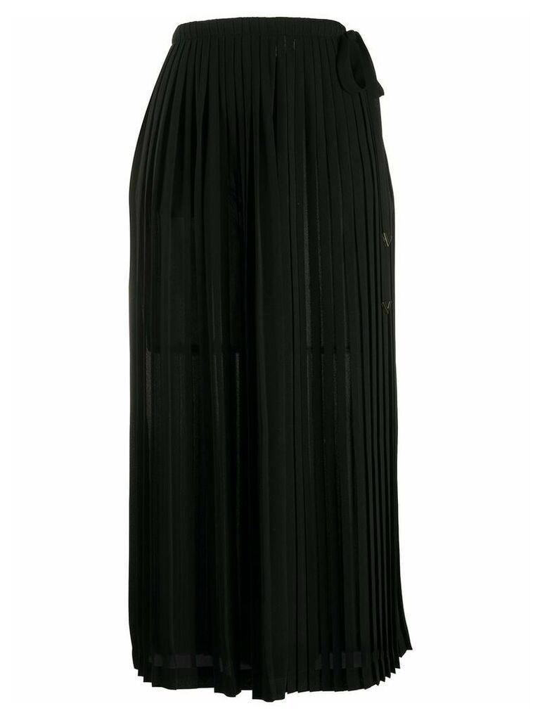 Valentino pleated midi skirt - Black
