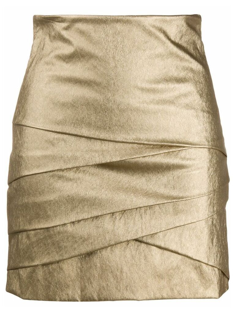 Philosophy Di Lorenzo Serafini layered style metallic skirt - GOLD