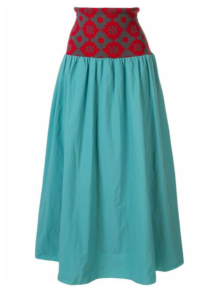 Kolor elasticated high waist skirt - Blue