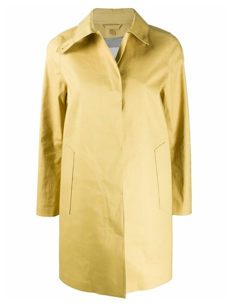 Mackintosh Dunoon single-breasted coat - Yellow